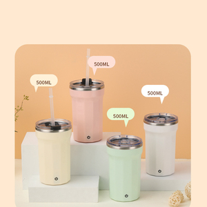 Có thể sạc lại điện từ thép không gỉ <span class=keywords><strong>Mug</strong></span> 500ml tự khuấy cà phê Sữa Protein bột ly với Shaker chức năng - Product Image 3