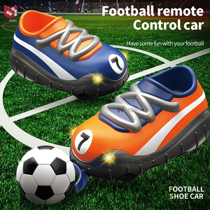 รถของเล่นบังคับวิทยุ<span class=keywords><strong>เตะ</strong></span>ลูกฟุต<span class=keywords><strong>บอล</strong></span> รถของเล่นไฟฟ้าสำหรับเป็นของขวัญ เกมฟุต<span class=keywords><strong>บอล</strong></span> รถบังคับรูปรองเท้าฟุตบอล ของเล่นสำหรับเด็ก - Product Image 1