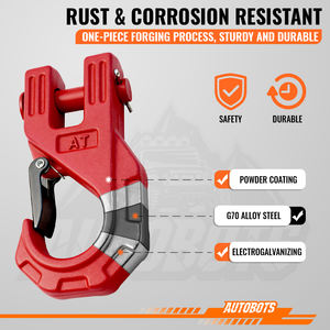 ตะขอเกี่ยวรถบรรทุกสำหรับงานกู้ภัย AUTOBOTS 20 ตัน ขับเคลื่อน 4 ล้อ สำหรับใช้งานนอกถนน ผลิตจากเหล็กอัลลอยด์ ขึ้นรูปด้วยวิธีการตีขึ้นรูปแบบ Drop Forged พร้อมห่วงคล้องแบบ Tactical Clevis สำหรับรถพ่วง - Product Image 4