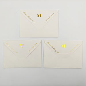 Cartes de visite personnalisées en papier couché or 15x10cm 300g, écologiques, avec logo de luxe, en papier recyclé, carte de remerciement - Product Image 2