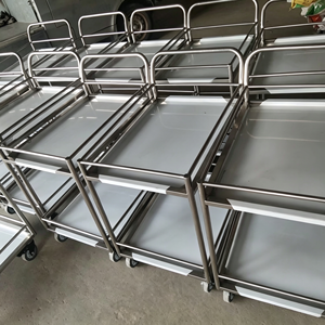รถเข็นเก็บของอะคริลิค 3 ชั้น สำหรับโรงแรม/ครัว แบบมีล้อเลื่อนอเนกประสงค์ รับน้ำหนักได้มาก - Product Image 4