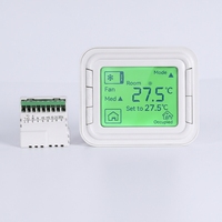 Termostato de Habitación LCD Horizontal con Control de Velocidad y Modo del Ventilador para Aire Acondicionado Central