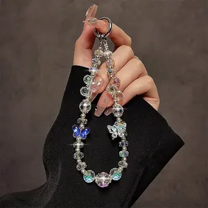 Luxe paillettes cristal diamant téléphone chaîne lanière porte-clés accessoires élégants pour <span class=keywords><strong>iPhone</strong></span> Samsung étui suspendu corde <span class=keywords><strong>bijoux</strong></span> - Product Image 2