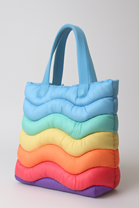 <span class=keywords><strong>Borsa</strong></span> <span class=keywords><strong>a</strong></span> Spalla Personalizzata in Nylon Riciclato, Riutilizzabile, Grande Capacità, Colore Arcobaleno, per Donne - Product Image 3