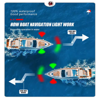 Feu de navigation à LED imperméable à l'eau Feu d'avertissement tribord pour bateau marin 12V Yacht Truck Trailer Van