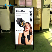 Boîte à lumière LED ultra-mince rétractable en aluminium avec cadre à clipser pour affichage publicitaire, taille personnalisée, fixation murale