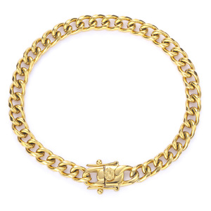 카윤 힙합 남성용 주얼리 925 순은 18k 금도금 로프 체인 목걸이 쿠반 링크 체인 - Product Image 6
