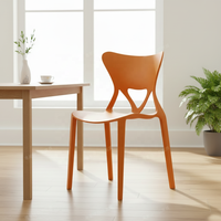 Chaises de salle à manger modernes en fibre plastique PP, empilables, pour intérieur et extérieur, usage domestique, bureau et scolaire, chaise rafraîchissante