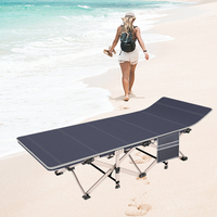 Lit de civière de Camping Portable en plein air de haute qualité lit de couchage pliable moderne avec cadre en acier en aluminium en métal pour une utilisation à la plage
