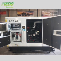 Groupe électrogène diesel MADO 52KW 65KVA triphasé, moteur d'origine 4BTA 50Hz, insonorisé, ATS, type super silencieux
