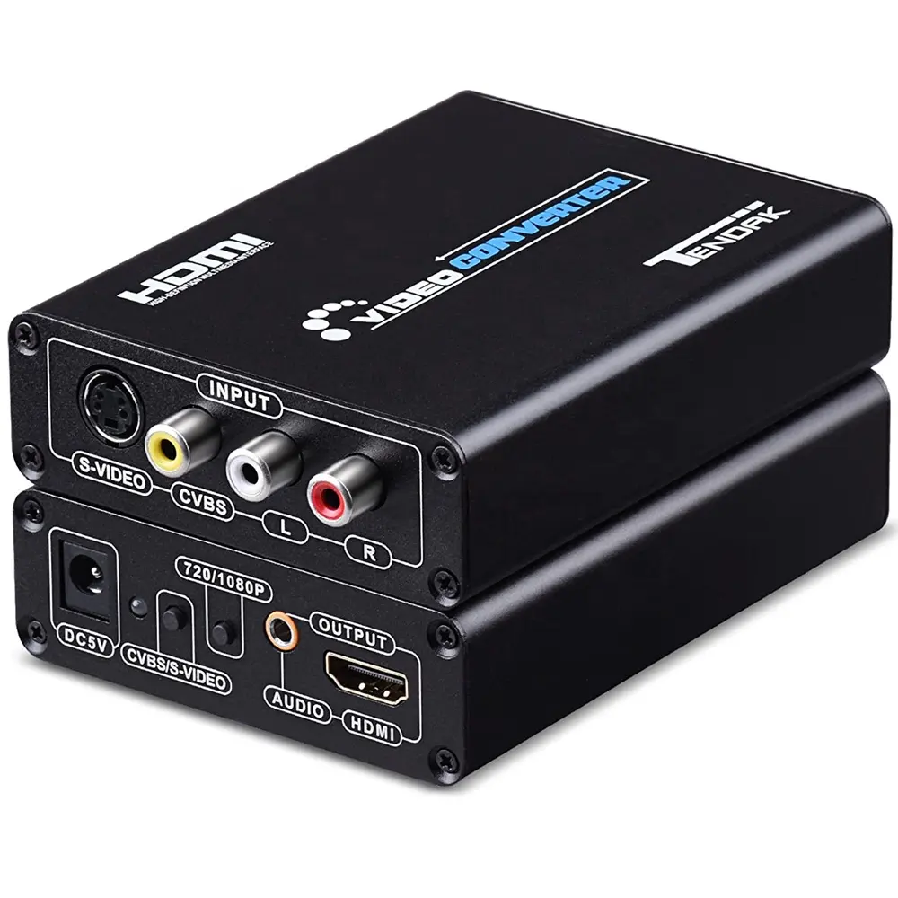 1080p AV+S VIDEO to HDMI rca av to hdmi video converter adapter with 3RCA S-Video Cable
