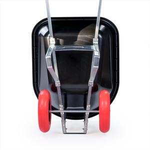 बागवानी यार्ड कार्ट उपकरण भंडारण 160l 2 पहिया निर्माण व्हीलबैरो 250 किलोग्राम क्षमता फार्म व्हील भारी शुल्क धातु व्हीलबैरो - Product Image 3