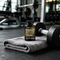 Capsules de Shilajit de l'Himalaya Purifié et d'Ashwagandha Naturelle pour la Santé Immunitaire et Cérébrale - 60 Capsules Énergie Adulte