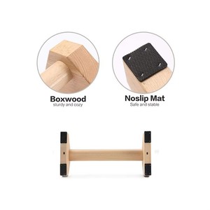 CZFIT Pushup Stands Wooden Push up <b>Bars</b> Gym Gear Equipment with Anti-Slid <b>Mat</b> Workout Solid Exercise Women Men Portable Fitness - Product Image 2