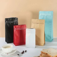 Sacs d'emballage pour gâteaux au café, fond carré, en PE, étanches à l'humidité, avec valve, imprimés sur mesure, recyclables, logo coloré, pour aliments, aliments pour animaux, gelée