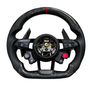 Volante de Fibra de Carbono para Audi A3 A4 B8 B7 B9 B6 B8.5 A6 C7 C6 C8 A3 8p 8v A5 B8 A7 Q5 Q7 Q3 Tt <span class=keywords><strong>Mk2</strong></span> R8 <span class=keywords><strong>S4</strong></span> B8 Rs3 S5 B5 B6 - Product Image 2