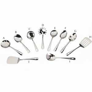 Ensemble d'ustensiles de cuisine en acier inoxydable avec cuillères, design moderne et écologique pour la cuisine à domicile - Product Image 1