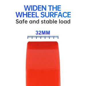 mittellaufwand rot 4 zoll rad lager flachwagen anhänger walze möbel allgemeiner zweck stumme universelle bremsscheiben - Product Image 5