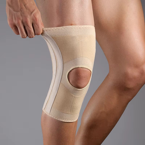 <span class=keywords><strong>Genouillère</strong></span> en nylon respirante à logo personnalisé, stabilisateur de ressort tricoté en 3D pour la <span class=keywords><strong>course</strong></span> et le soulagement des douleurs sportives - Product Image 3