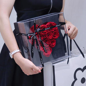 Roses conservées en forme <span class=keywords><strong>de</strong></span> coeur <span class=keywords><strong>de</strong></span> haute qualité boîte acrylique fleurs éternelles éternelles éternelles immortelles - Product Image 2