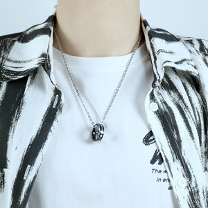 Kalung liontin cincin cinta selamanya pasangan perhiasan pernikahan trendi Kristen keagamaan rantai Tautan baja tahan karat untuk pria wanita - Product Image 4