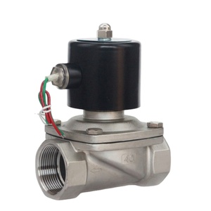 Válvula Solenoide de Bola de 2 Vías DN40 de 1.5 Pulgadas 2W-400-40 Normalmente Cerrada de Acero Inoxidable AC220V DC12V DC24V para Agua, Aceites y Aire - Product Image 1