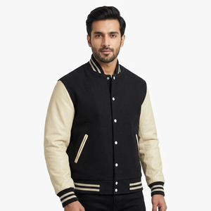 Chaquetas Varsity para Hombre, las Más Vendidas, Ropa Casual, 100% Lana, Mangas de Cuero, Chaqueta Varsity de Invierno para Hombre - Product Image 1