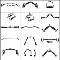 Barres de traction LAT durables en acier inoxydable Accessoires de fixation de machine à câble Corde à triceps Barre de poignée en V de rotation Barre en forme de V