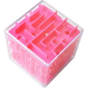Estojo de brinquedo labirinto de cubo 3d, 5.5cm, caixa para jogo de cabeça de bolsa, jogo de cérebro, desafio, brinquedos educativos para crianças