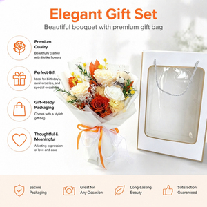 Offerta Speciale: Bouquet di Rose Stabilizzate e Fiori Secchi Fatti a Mano di Lusso per Decorazioni Matrimoniali, Capodanno Cinese, Festa del Papà, Halloween - Product Image 3