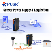 Gateway de Bajo Consumo PUSR, Modbus RTU JSON MQTT/TCP, DC 9-36V, Energía Solar, DI/AI/RS485 y Almacenamiento de Datos Fuera de Línea, Soporte SIM para Exteriores