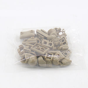 MOC équipé armée <span class=keywords><strong>militaire</strong></span> arme Pack blocs de construction sac de sable WW2 soldats accessoires jouet éducatif costume casque armure jouets - Product Image 6