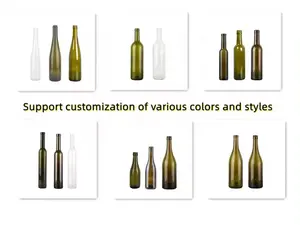 Meilleure vente vente chaude bas prix clair vert rond vide bouteille de vin 750ml pas cher bouteilles de vin en verre personnalisées avec liège à vendre