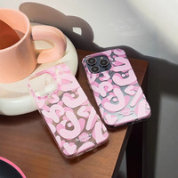 Coque de téléphone transparente en gelée double couche TPU avec motif graffiti, compatible avec iPhone 16, 15, 14 Pro, vert, rose, bleu, transparente.