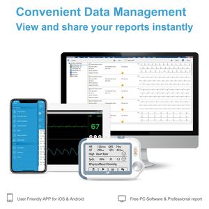 Combinaison de contrôle Viatom, Bluetooth, <span class=keywords><strong>Portable</strong></span>, créatif, médical, tensiomètre pour le haut du bras, avec Ecg, signe Vital - Product Image 5
