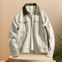 Veste pour homme personnalisée, nouvelle collection, style rétro, décontractée, polyvalente, ample, simple, tendance, coupe-vent, vente en gros d'usine