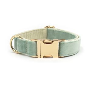 Die meisten Trends im Moment grüner Artikel verstellbares goldenes Hunde halsband weiches Samt Hunde halsband graviertes Haustier halsband personal isierter Hunden ame - Product Image 6