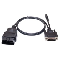 Adaptateur de câble d'extension DB15 vers OBD2 DC de 50 cm, J1962, 16 broches, mâle vers double femelle, analyseur de moteur