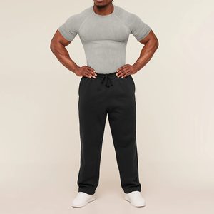 OEM-<span class=keywords><strong>Service</strong></span> Herren Nahtloses Atmungsaktives Top Schnell Trocknendes Sport-Hybrid-T-Shirt Kurze Raglan-Ärmel Rundhalsausschnitt Figurbetontes Basic Plain Gym T-Shirt - Product Image 6