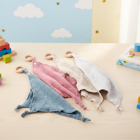 Serviette apaisante INS européenne pour bébé en pur coton, anneau de dentition pour nouveau-né, serviette à salive en tissu crêpe double couche, serviette pour poupée bébé