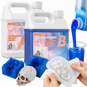 Silicone liquide 2L pour fabricant de moules, caoutchouc silicone platine flexible 15A, <span class=keywords><strong>kit</strong></span> de fabrication de moules en silicone liquide 1:1 - Product Image 1