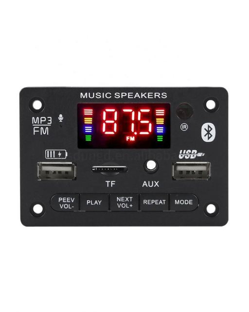 7V-24V 80W Blue tooth 5.0 Decoding Board Module Wireless Car USB mp3 Player Blue tooth TF Card Slot / FM / Remote JX-818BT