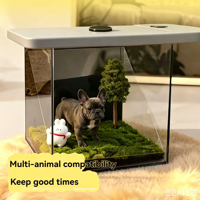 Kit de Proyector de Hologramas para Mascotas Personalizable y Moderno - Caja Conmemorativa Digital 3D para Gatos, Perros, Animales Pequeños y Aves (Plástico ABS)
