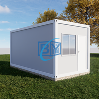 Maison modulaire connectée de 40 pieds, respirante et épaissie, à toit plat, idéale pour les étudiants