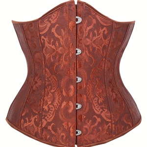 <span class=keywords><strong>Corset</strong></span> court élégant en jacquard, style vintage, pour soirée, avec ruban réglable au dos, pour femme, effet amincissant - Product Image 6