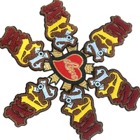 Patchs brodés personnalisés en chenille et sequins thermocollants, badges à coudre avec logo laser, appliques pour chapeaux, sacs et vêtements