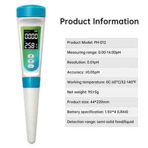 <span class=keywords><strong>Testeur</strong></span> numérique 2-en-1 de pH et de température des aliments, plage 0-14, pour fruits, pâte, fromage, crème, lait, riz à sushi, viande, huiles, cosmétiques - Product Image 3