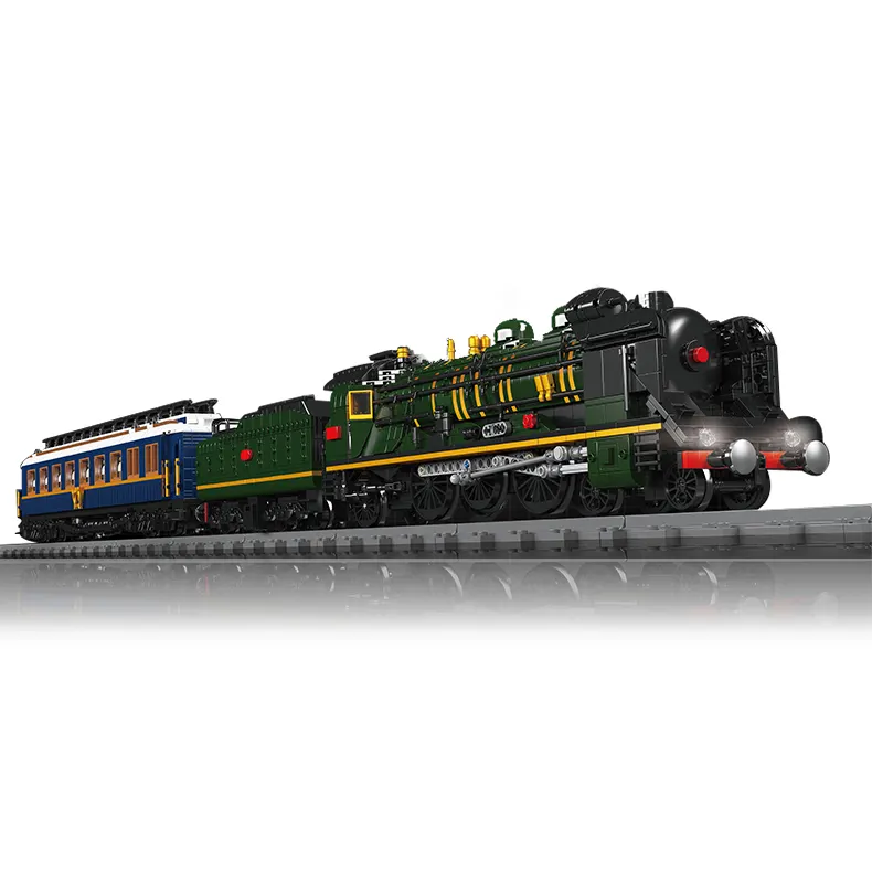 Kalıp kral 12025 MOC şehir serisi Orient express modeli yapı taşı uzaktan kumanda araba yeşil tren yapı taşları setleri