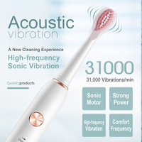 Brosse à dents électrique sonique populaire, rechargeable, intelligente, 31000 VPM, étanche IPX7, chargement USB, blanchiment, soins dentaires