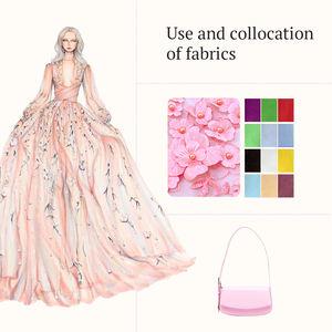 Nuovissimo tessuto di maglia fatto a mano da sposa di lusso ricamo perla di nozze 3D fiori per il matrimonio - Product Image 5